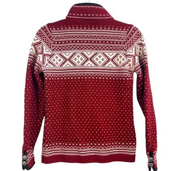 Dale of Norway Full Zip Cardigan Sweater Red XS Pre-Loved - Picture 5 of 5